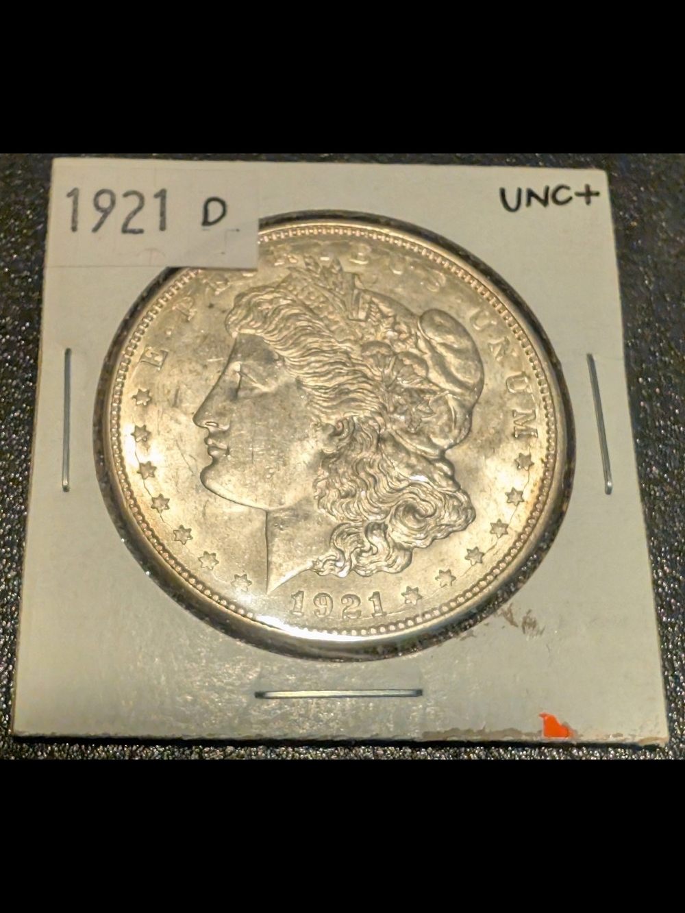 1921 D Morgan Silver Dollar MS62